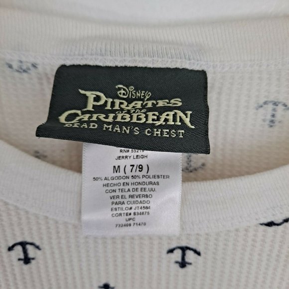 Disney's Pirates Of The Caribbean Long Sleeve Thermal Nautical T-shirt youth M - Picture 4 of 7